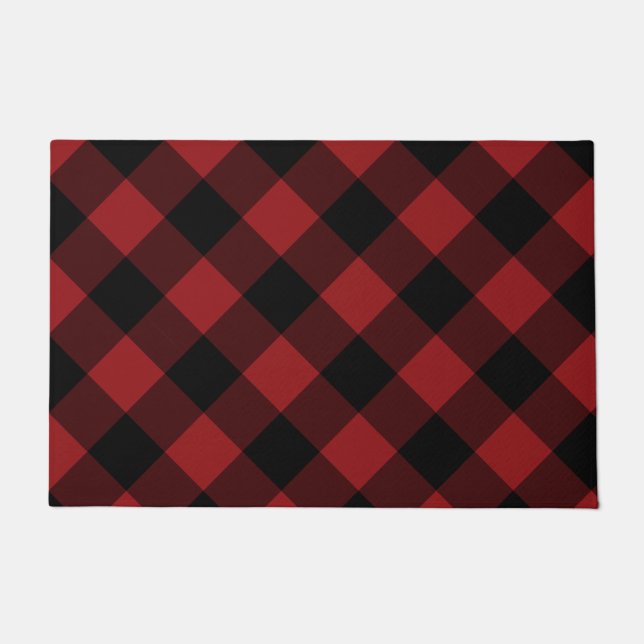 Red Plaid Doormat (Front)