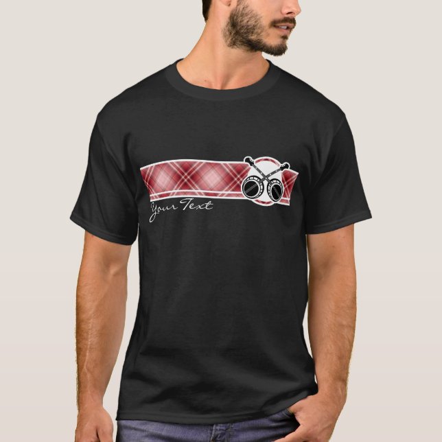 Red Plaid Duelling Banjos T-Shirt (Front)