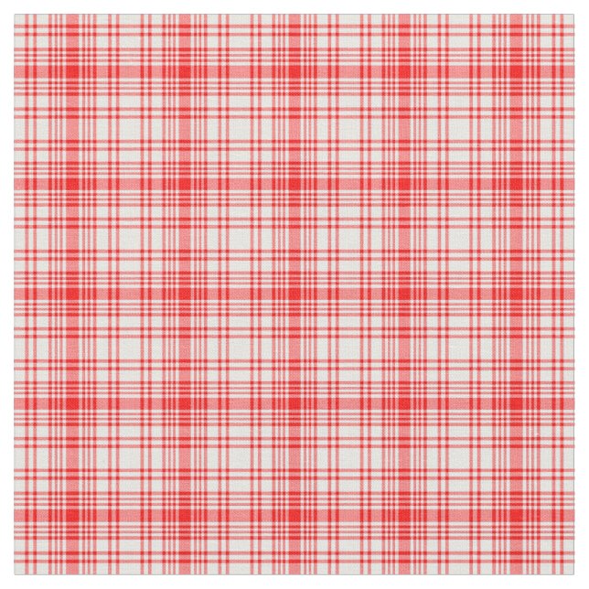 Red Plaid Fabric (Close Up)