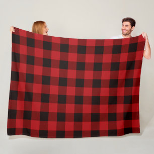 Red Plaid Fleece Blanket