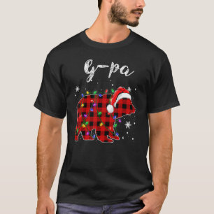 Red Plaid G Pa Bear Buffalo Matching Family Pajama T-Shirt