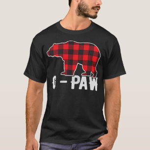 Red Plaid G-Paw Buffalo Matching Family Pop Pajama T-Shirt