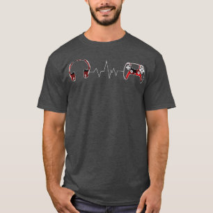 Red plaid gamer Christmas design T-Shirt