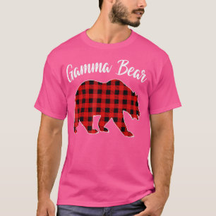Red Plaid Gamma Bear Matching Buffalo Family Pajam T-Shirt