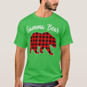 Red Plaid Gamma Bear Matching Buffalo Family Pajam T-Shirt