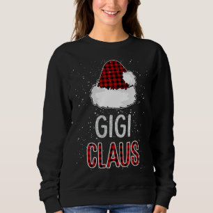 Red Plaid Gigi Claus - Matching Family Funny Chris Sweatshirt
