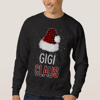 Red Plaid Gigi Claus - Matching Family Funny Chris Sweatshirt