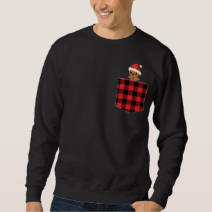 Red Plaid Gingerbread Cookie in Pocket Sweatshirt