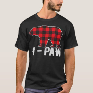 Red Plaid GPaw Buffalo Matching Family Pop Pajama T-Shirt