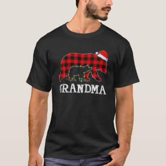 Red Plaid Grandma Bear T-Shirt