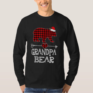 Red Plaid Grandpa Bear Matching Pajama Family T-Shirt