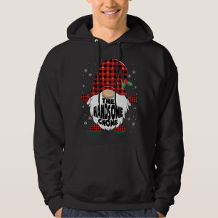 Red Plaid Handsome Gnome Christmas Hoodie