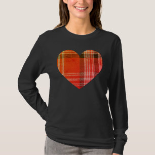 Red Plaid Heart Amped 1974 T-Shirt