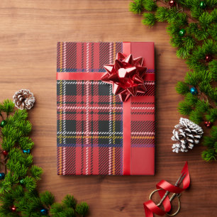 Red Plaid Holiday Wrapping Paper