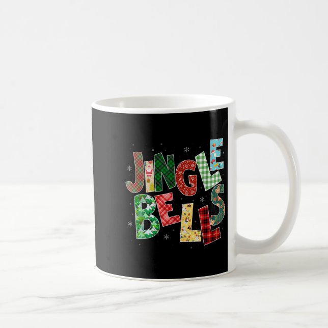 Red Plaid Jingle Bells Christmas Matching Family P Coffee Mug (Right)