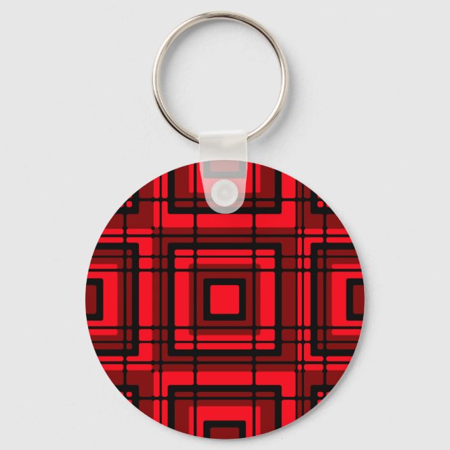 Red Plaid Key Ring (Front)