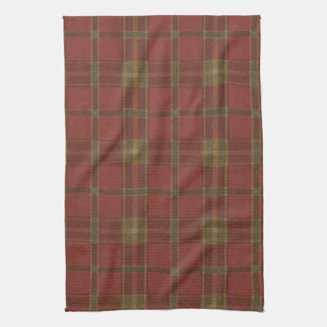 Red Plaid Kitchen Towel (Vertical)