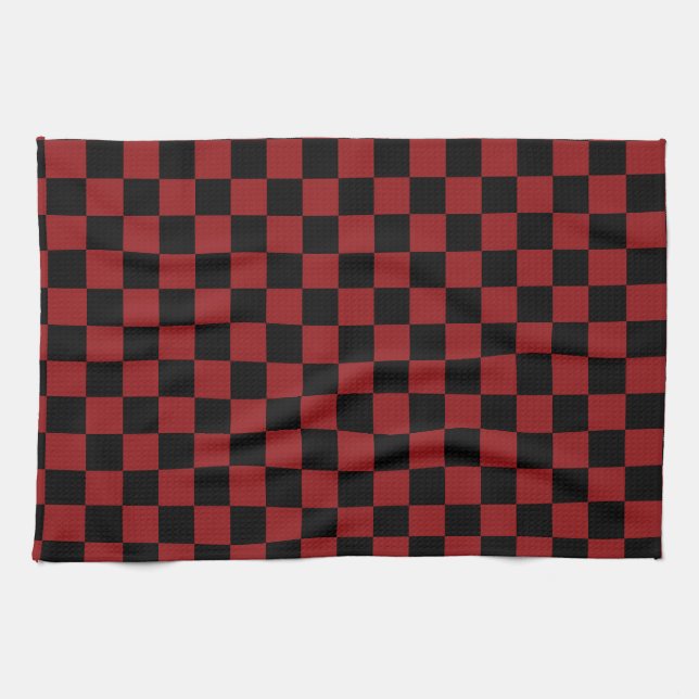 Red Plaid Kitchen Towel (Horizontal)