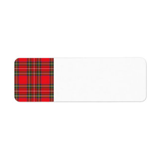 Red Plaid Label