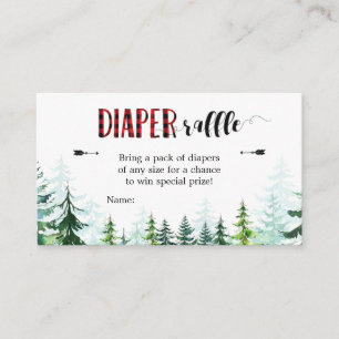 Red Plaid Lumberjack  - Diaper Raffle Card