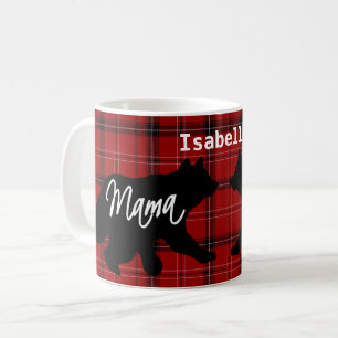 Red Plaid Mama Bear Coffee Mug