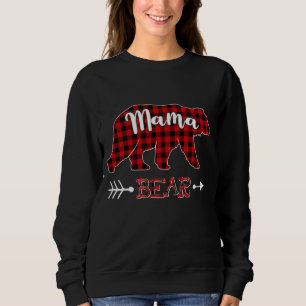 Red Plaid Mama Bear Shirt Matching Pajama Family B