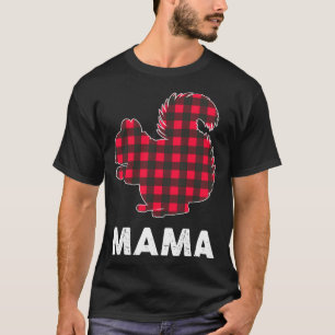 Red Plaid Mana Squirrel Christmas Matching Family  T-Shirt