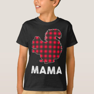 Red Plaid Mana Squirrel Christmas Matching Family T-Shirt