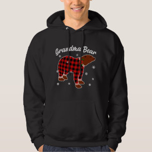 Red Plaid Matching Christmas Family Pajama GRANDMA Hoodie