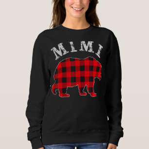 Red Plaid Mimi Bear Matching Buffalo Pajama Sweatshirt
