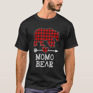 Red Plaid Momo Bear Matching Pajama Family 1 T-Shirt