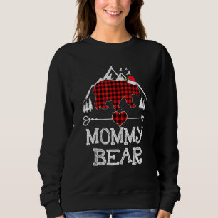 Red Plaid Mummy Bear Matching Pajama Family Sweatshirt