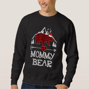 Red Plaid Mummy Bear Matching Pajama Family Sweatshirt