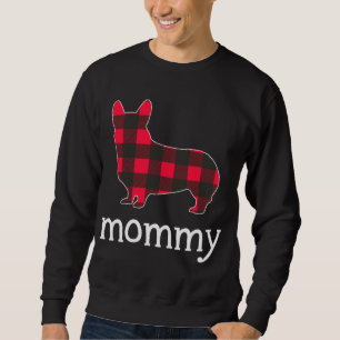 Red Plaid Mummy Corgi Christmas Matching Family Pa Sweatshirt