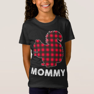 Red Plaid Mummy Squirrel Christmas Matching Family T-Shirt