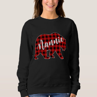 Red Plaid Nannie Bear Matching Buffalo Family Paja Sweatshirt
