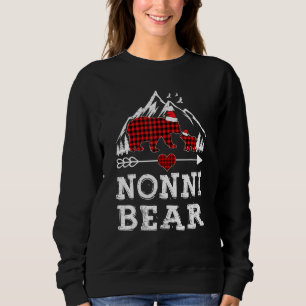 Red Plaid Nonni Bear Matching Pajama Family Sweatshirt