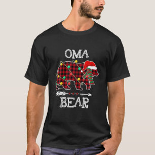 Red Plaid Oma Bear Matching Pajama Family Buffalo T-Shirt