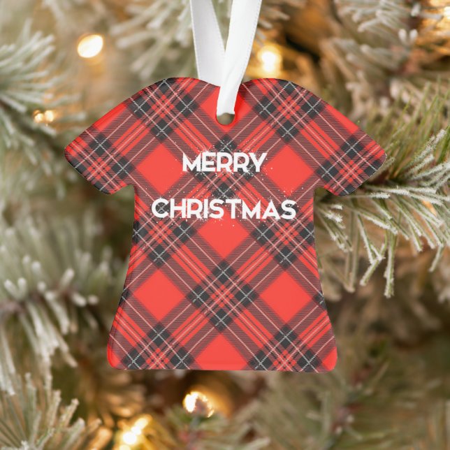 Red plaid ornament (Tree)