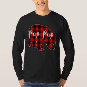 Red Plaid Pap Pap Bear Matching Family Buffalo Chr T-Shirt