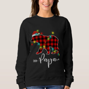 Red Plaid Papa Bear Shirt Matching Pajama Family B