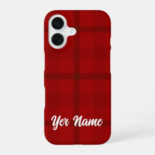 Red Plaid pattern -  iPhone 16 Case
