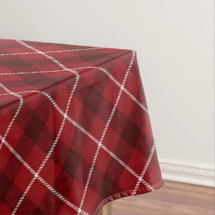 Red Plaid Pattern Tablecloth