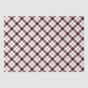 Red Plaid Pattern Tissue Paper