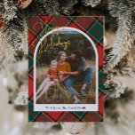 Red Plaid Photo Christmas Card<br><div class="desc">Photo Christmas Card - Ready to be personalised by you!</div>
