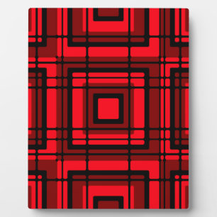 Red Plaid Plaque