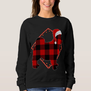 Red Plaid Pomsky Dog Christmas Pyjamas Family Xmas Sweatshirt