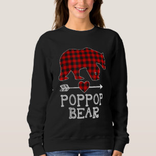 Red Plaid Poppop Bear Matching Pajama Family 2 Sweatshirt