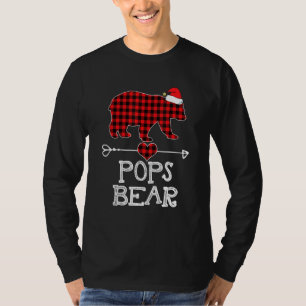 Red Plaid Pops Bear Matching Pajama Family T-Shirt