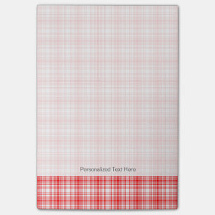Red Plaid Post-it Notes